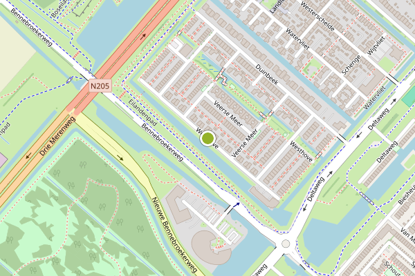 Ambulance-melding op Westhove, Hoofddorp op 23 juni, kaart-overzicht