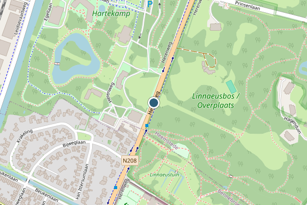 Politie-melding op Herenweg, Heemstede op 24 juni, kaart-overzicht