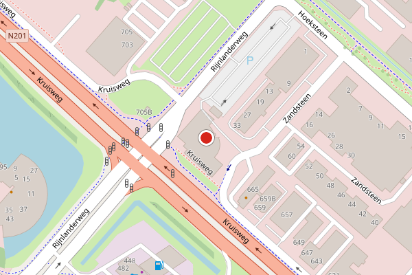 Brandweer-melding op Rijnlanderweg, Hoofddorp op 24 juni, kaart-overzicht