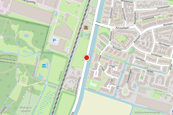 Brandweer-melding op Leidsevaartweg, Heemstede op 24 juni, kaart-overzicht