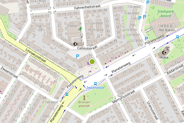 Ambulance-melding op Planetenweg, IJmuiden op 24 juni, kaart-overzicht