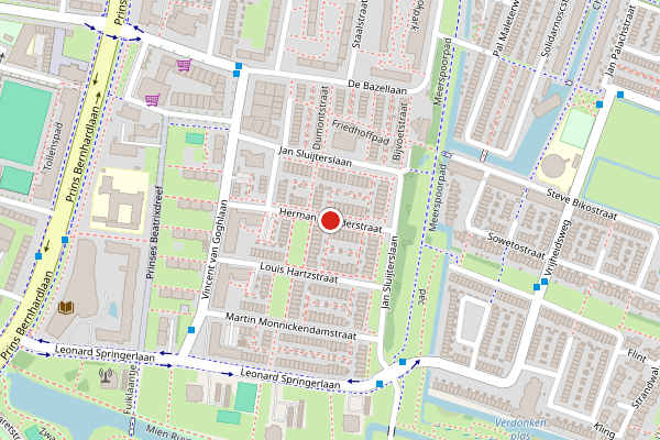 Brandweer-melding op Herman Kruyderstraat, Haarlem op 25 juni, kaart-overzicht