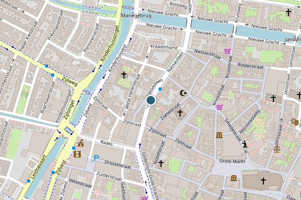 Politie-melding op Nassaulaan, Haarlem op 25 juni, kaart-overzicht