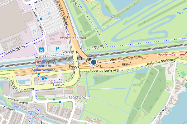 Politie-melding op Haarlem-Centrum, Haarlem op 25 juni, kaart-overzicht