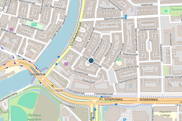 Politie-melding op Graafschapstraat, Haarlem op 25 juni, kaart-overzicht