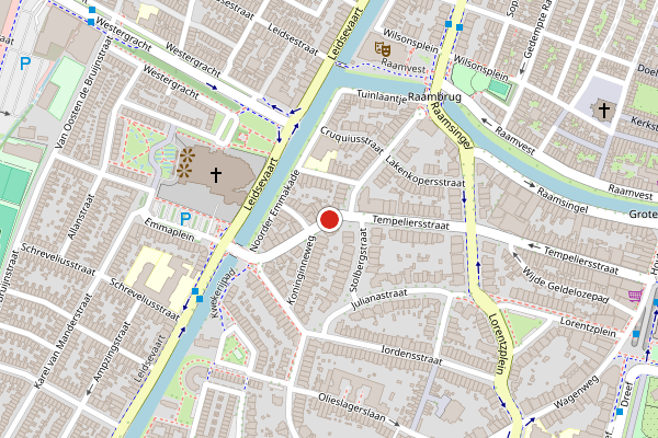 Brandweer-melding op Koninginneweg, Haarlem op 25 juni, kaart-overzicht