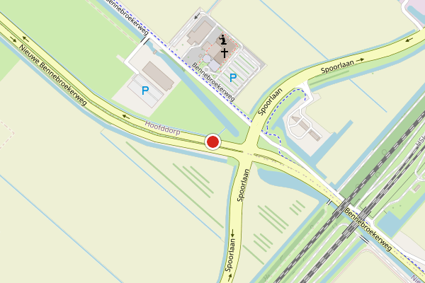 Brandweer-melding op Nieuwe Bennebroekerweg, Hoofddorp op 25 juni, kaart-overzicht