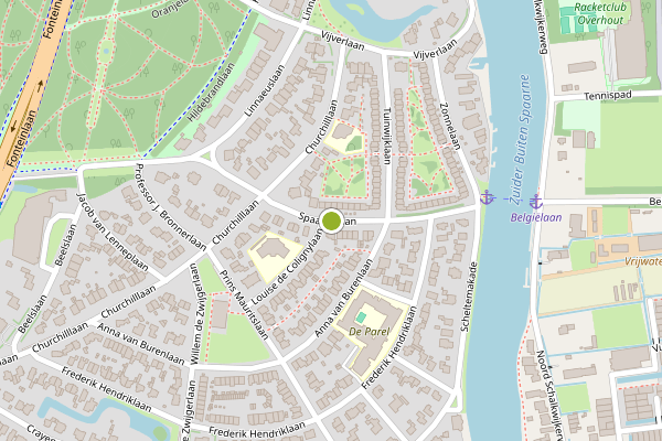 Ambulance-melding op Spaarnelaan, Haarlem op 26 juni, kaart-overzicht