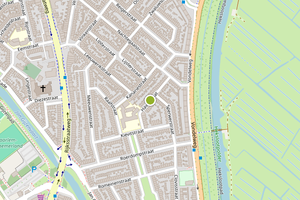 Ambulance-melding op Havikstraat, Haarlem op 26 juni, kaart-overzicht