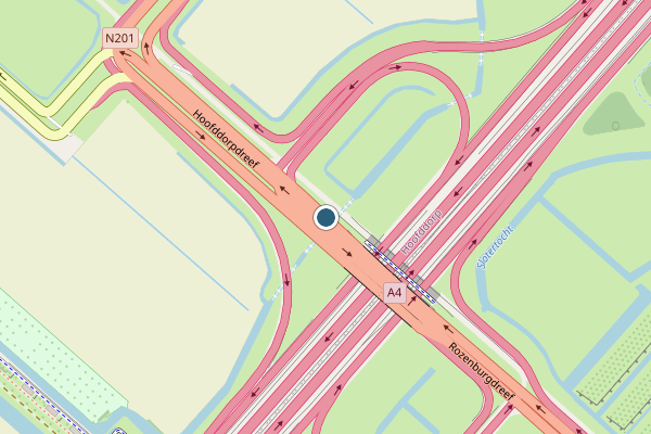 Politie-melding op Hoofddorpdreef, Hoofddorp op 26 juni, kaart-overzicht
