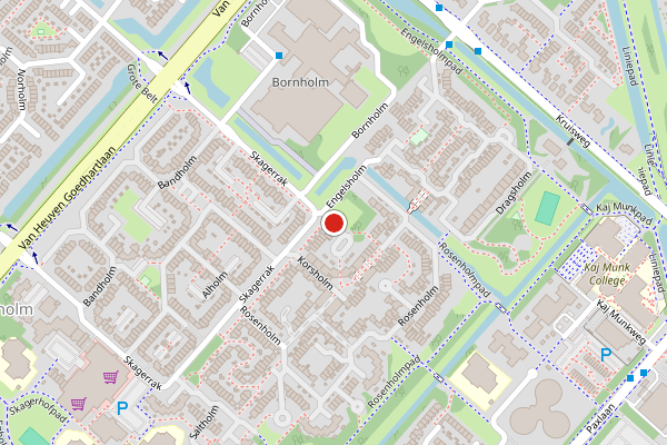 Brandweer-melding op Skagerrak, Hoofddorp op 26 juni, kaart-overzicht