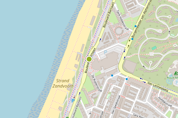 Ambulance-melding op Boulevard Barnaart, Zandvoort op 26 juni, kaart-overzicht