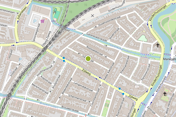 Ambulance-melding op Gaelstraat, Haarlem op 27 juni, kaart-overzicht