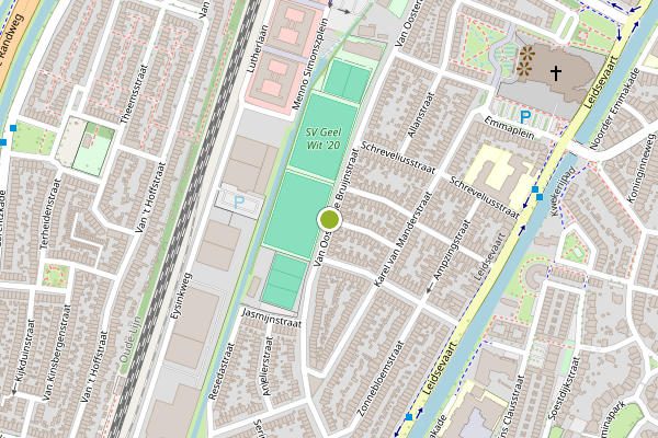Ambulance-melding op Van Oosten de Bruijnstraat, Haarlem op 27 juni, kaart-overzicht